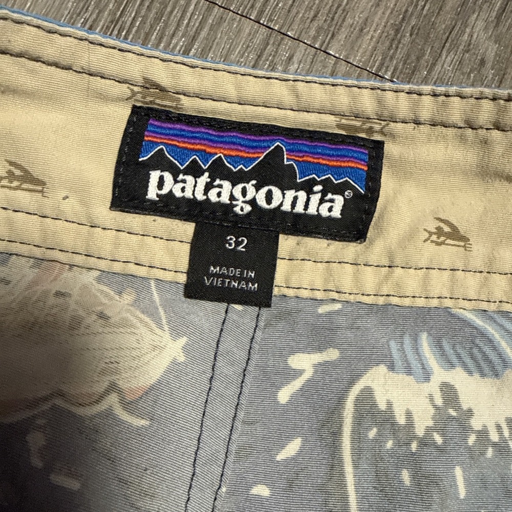 Vintage Patagonia Pataloha Sailing Print Board Shorts 9"Size 32 Nylon Swim Surf - Picture 3 of 7
